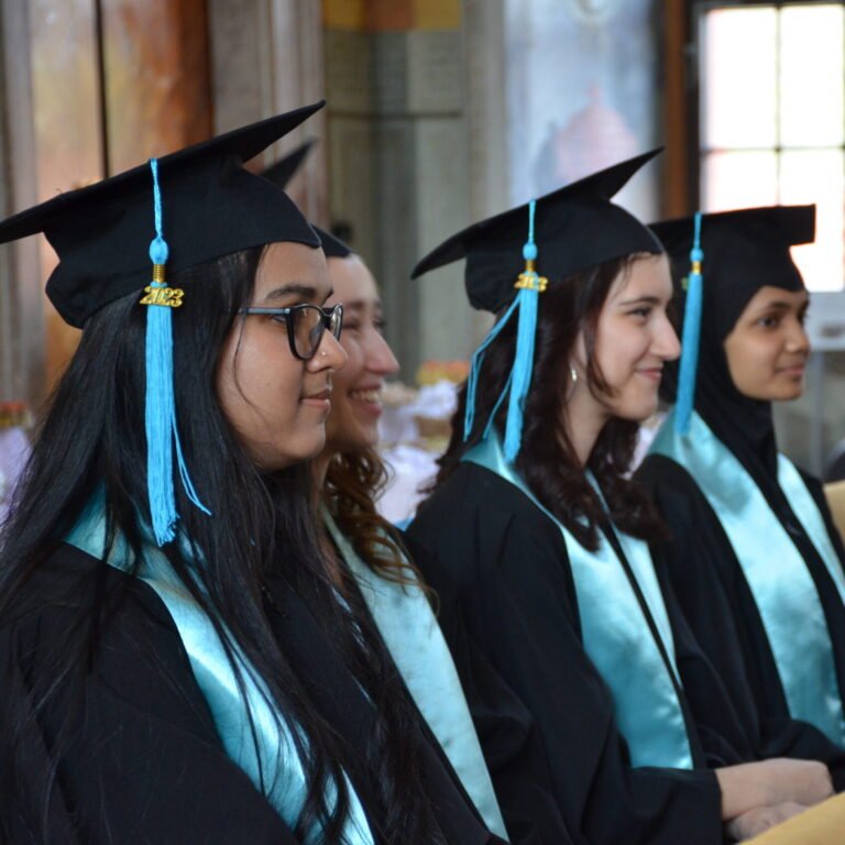 PHBS students at their graduation ceremony smiling